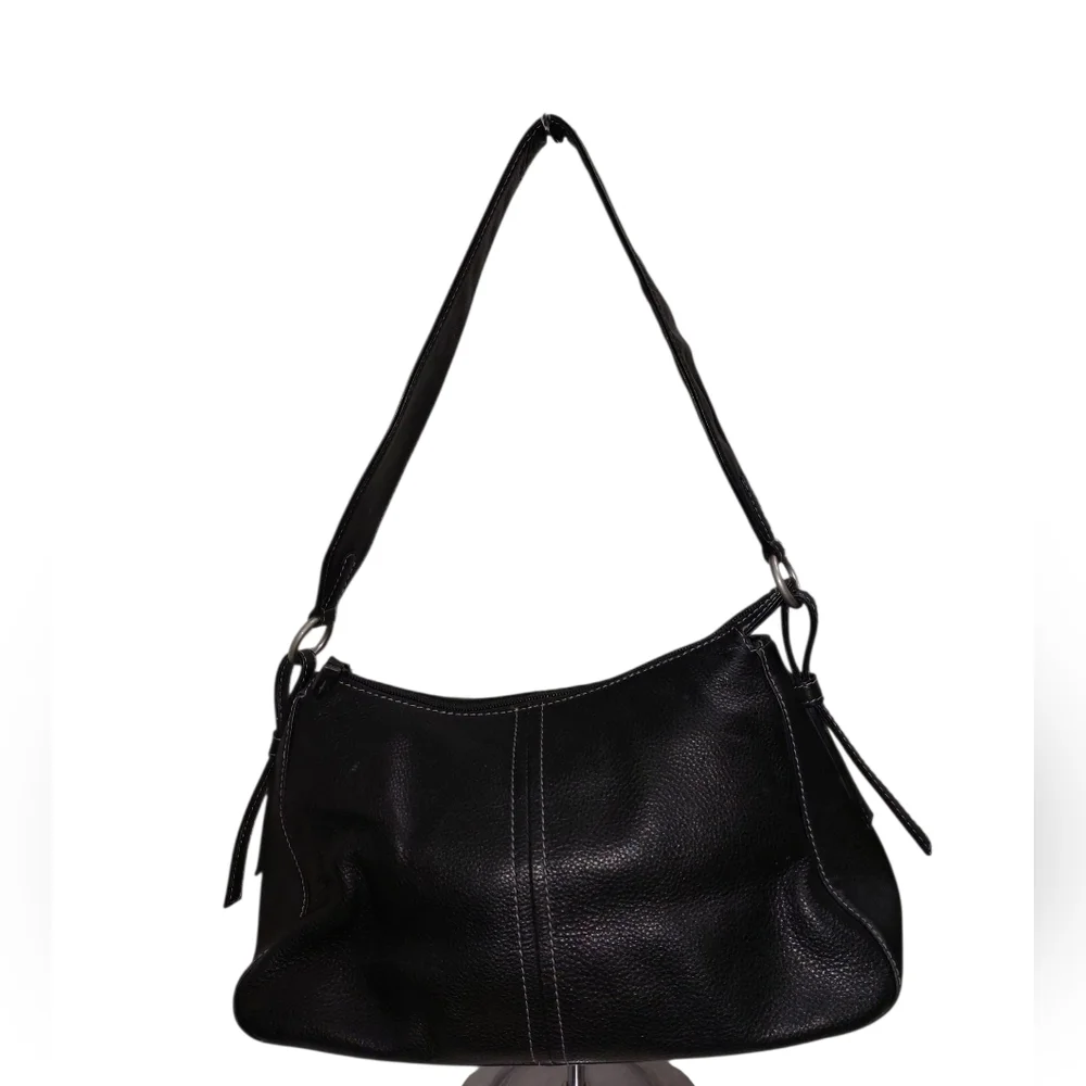 Derek Alexander Elegant Black Leather Shoulder Bag